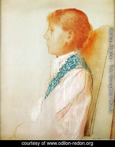 Odilon Redon - Portrait Of Madame Redon In Profile