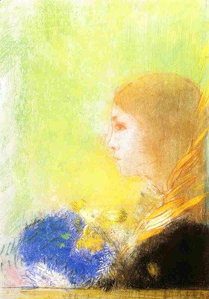 Odilon Redon - Profile Of A Young Girl