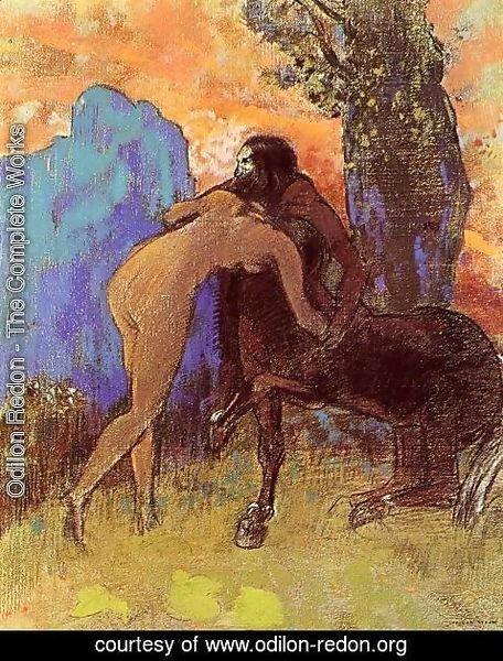 Odilon Redon - Struggle Between Woman And Centaur
