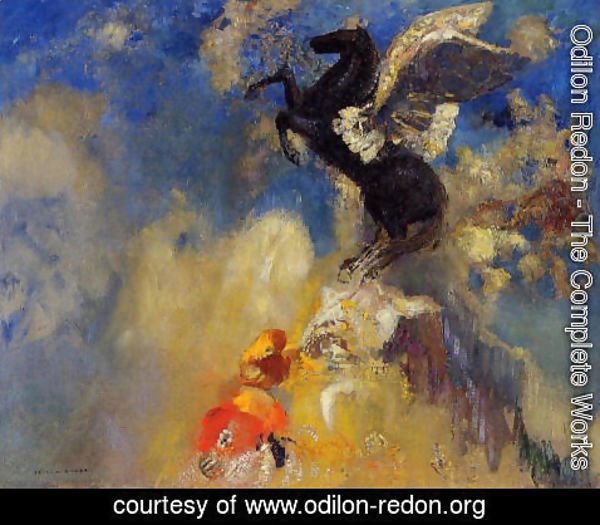 Odilon Redon - The Black Pegasus