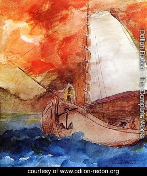 Odilon Redon - The Boat