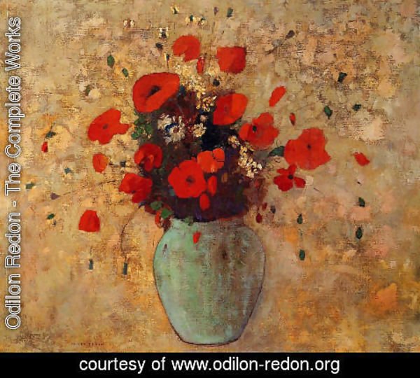 Odilon Redon - Vase Of Poppies