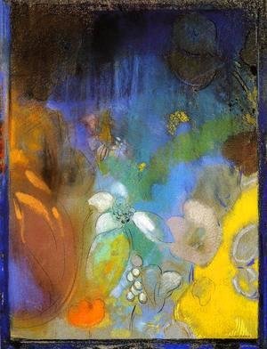 Odilon Redon - Woman In Profile With Flowers