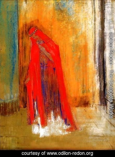 Odilon Redon - Woman In Red
